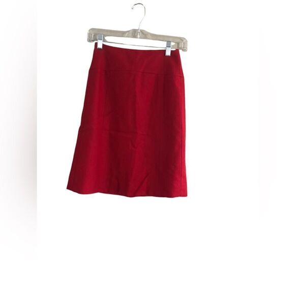 J Crew Red Wool Skirt Size 0 - Picture 9 of 9